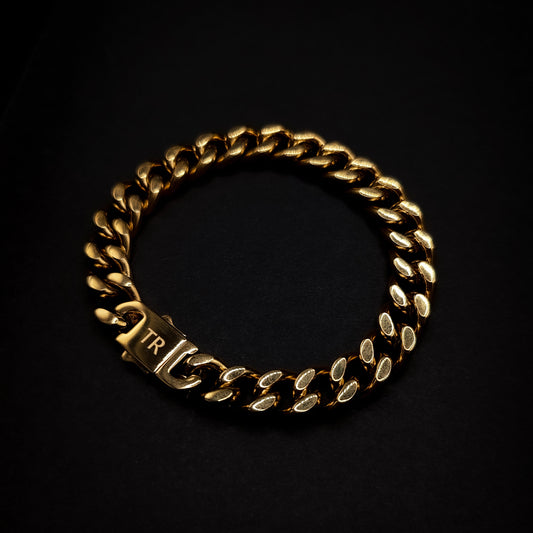 Gold Cuban Link Bracelet 10mm-20cm
