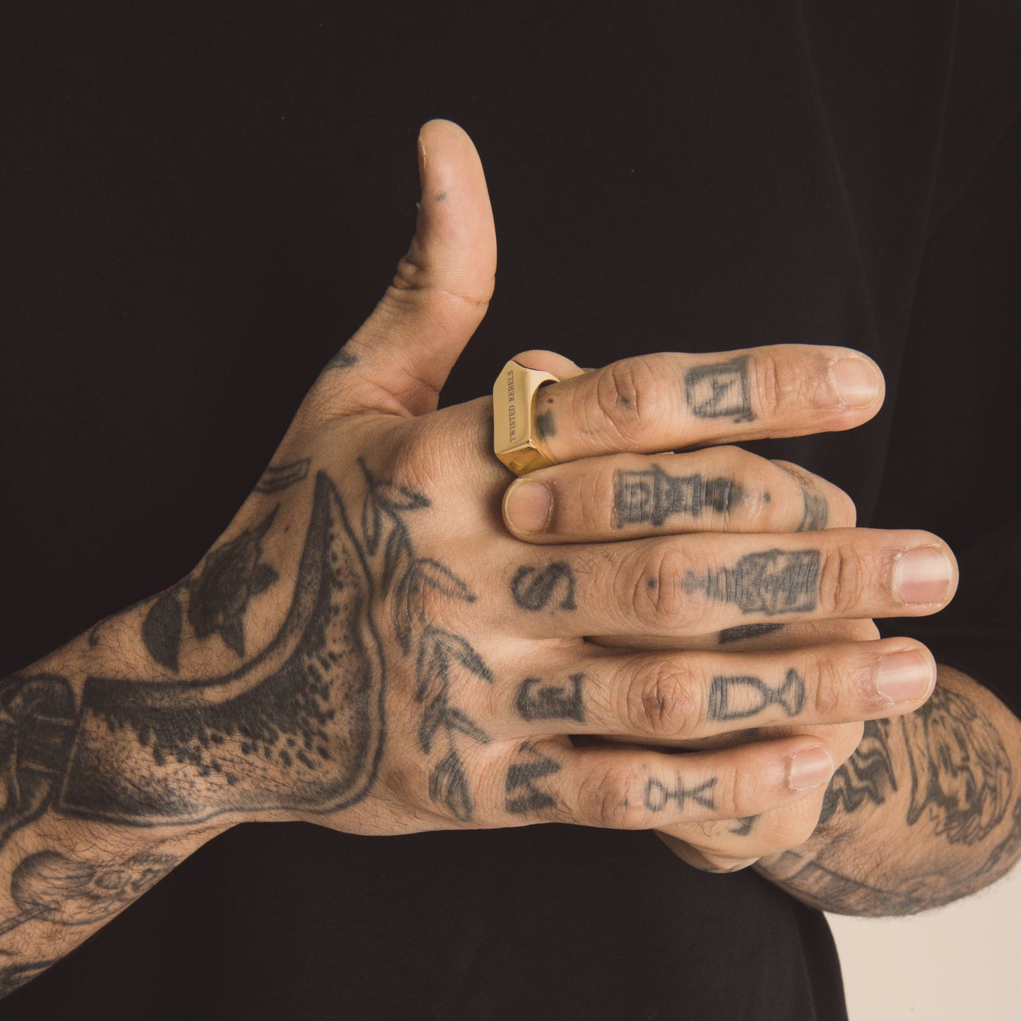 Twisted Rebels Geometric Ring (Gold)