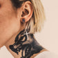 Silver Cross Drop Earring (Pair)