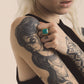 Twisted Rebels Turquoise Stone Onyx Ring (Gold)