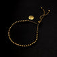 Gold Pendant Bead Bracelet (Adjustable)