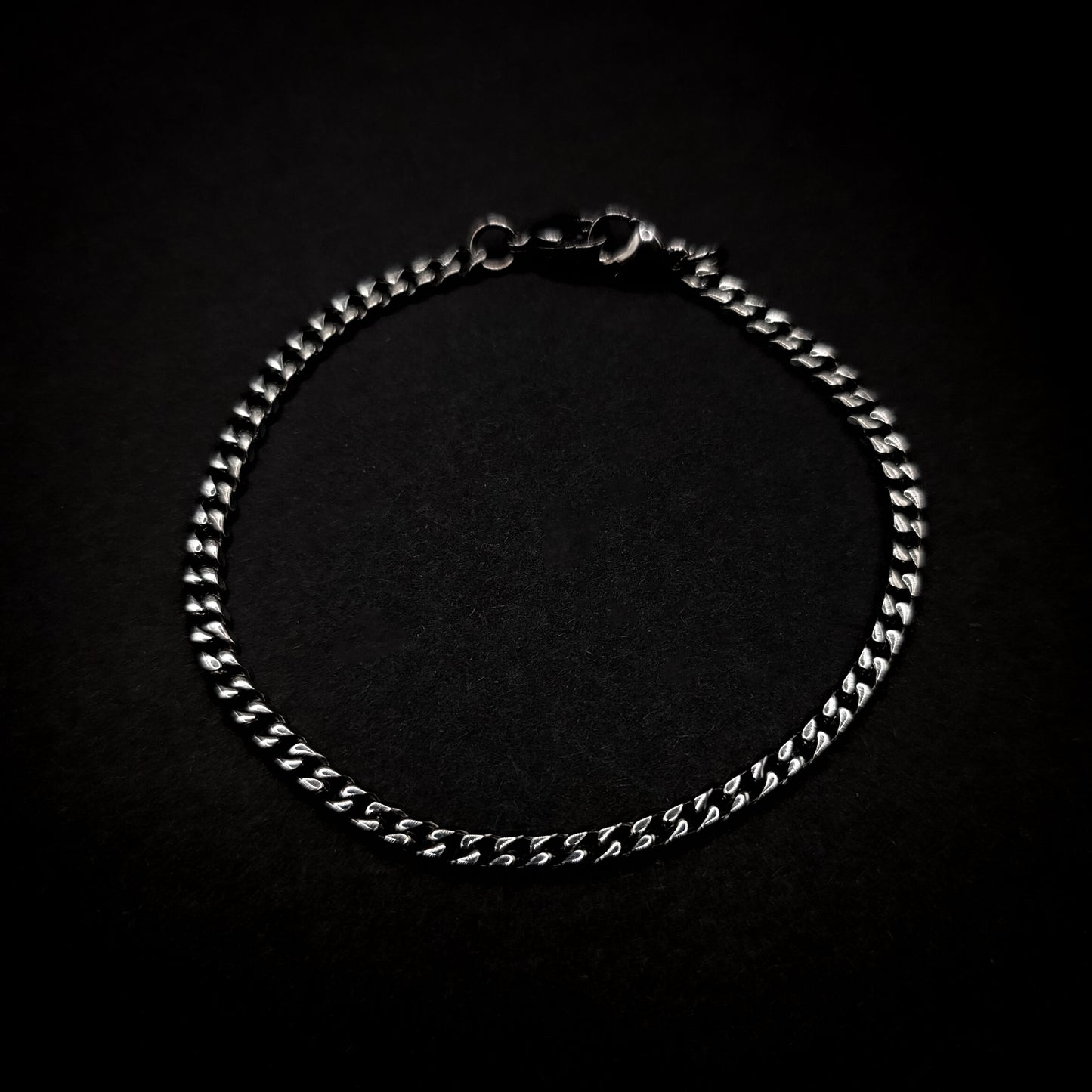 Silver Cuban Link Bracelet 3.6mm-18cm