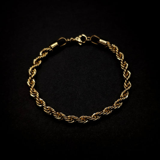 Gold Rope Bracelet 5mm-18cm
