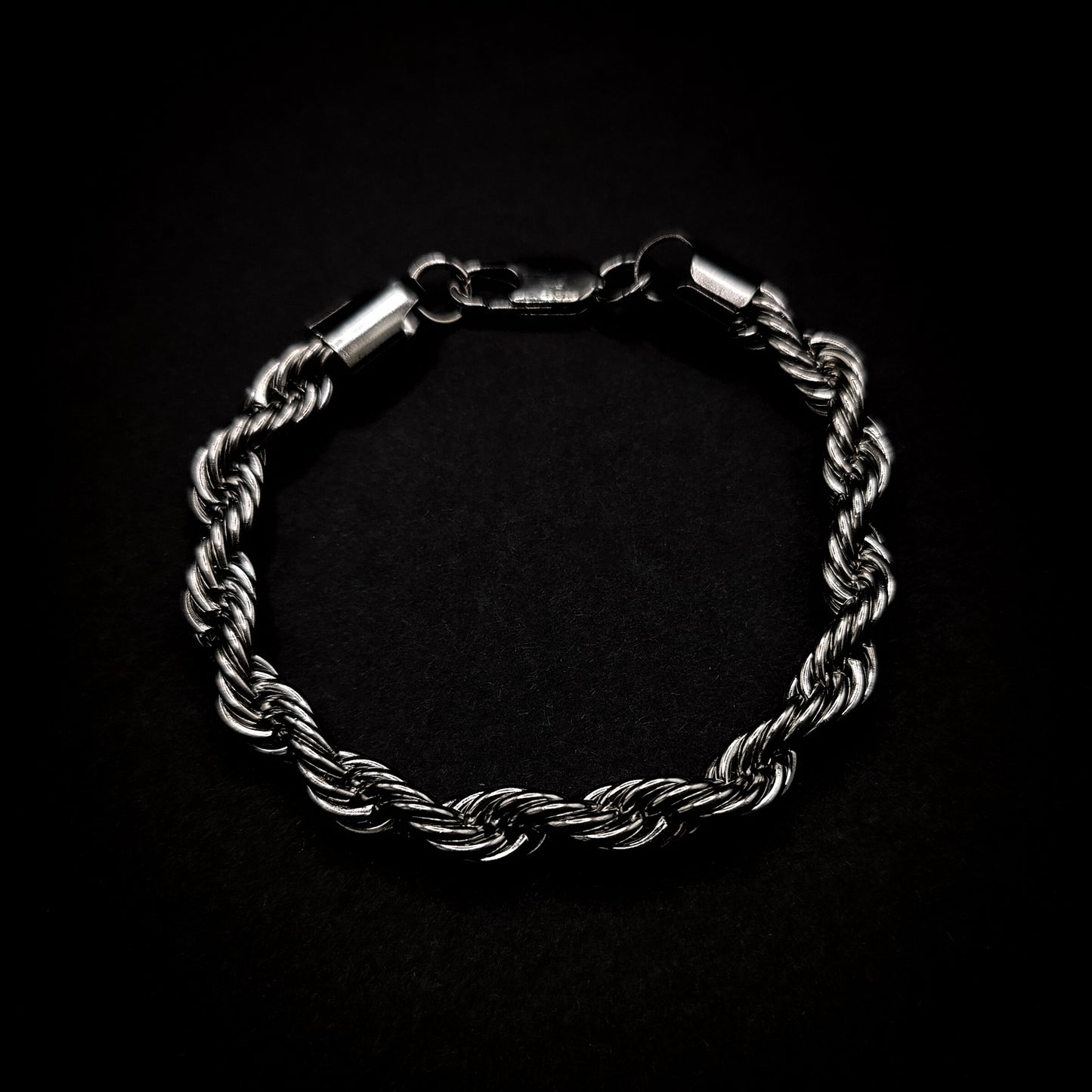 Silver Rope Bracelet 8mm-20cm