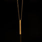 Twisted Rebels Bar Pendant & Rolo Chain 3mm - 50cm (Gold) T