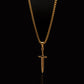 Gold Dagger II Pendant & Rolo Chain 3mm-24inches
