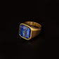Twisted Rebels Blue Stone Onyx Ring (Gold)