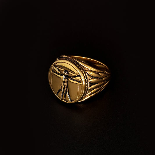 Vitruvian Man Ring (Gold)