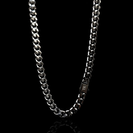 Silver Cuban Link Chain 10mm
