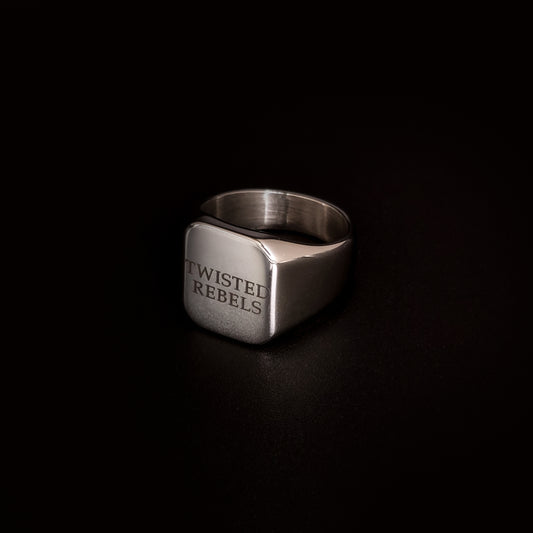 Twisted Rebels Signet Ring (Silver)