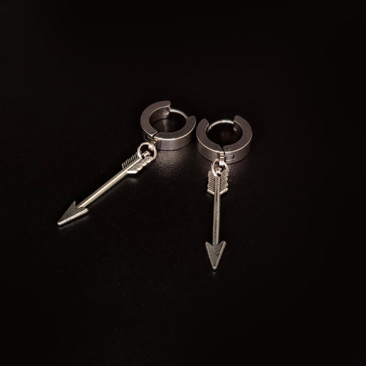Silver Arrow Drop Earring (Pair)