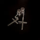 Silver Cross Drop Earring (Pair)
