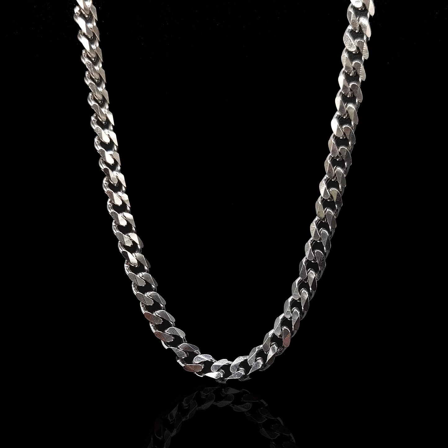 Silver Curb Link Chain 7mm