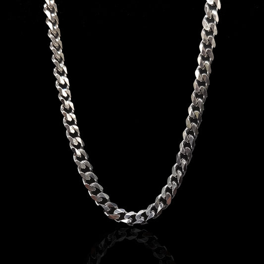 Silver Curb Link Chain 7mm