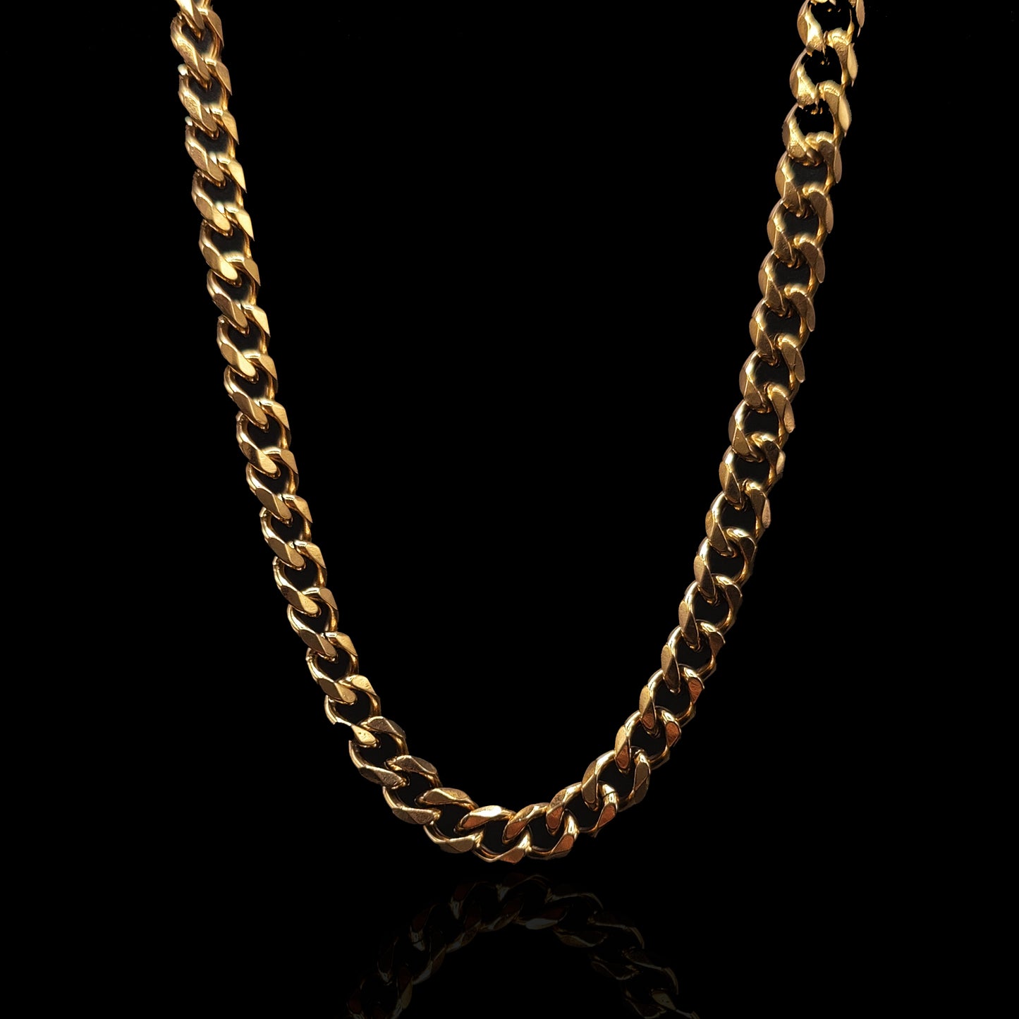 Gold Curb Link Chain 7mm