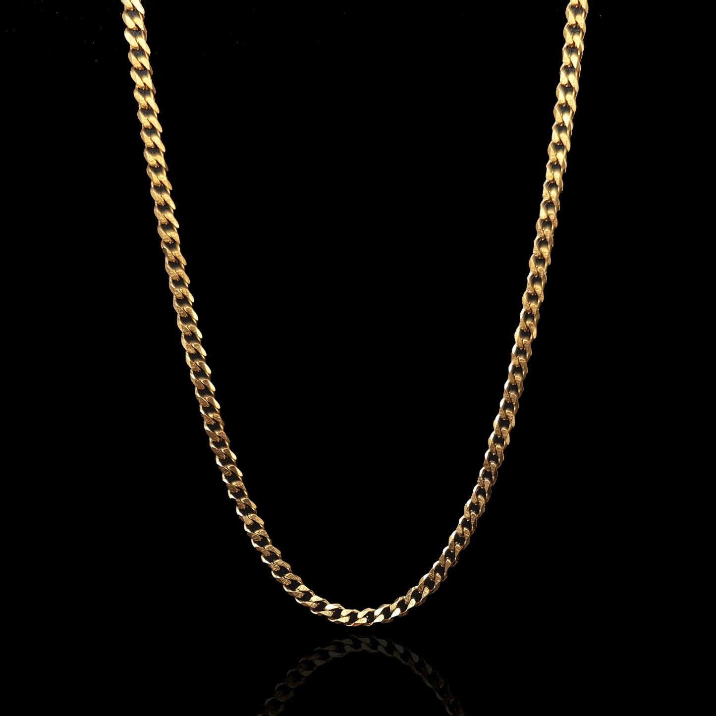 Gold Curb Link Chain 3mm
