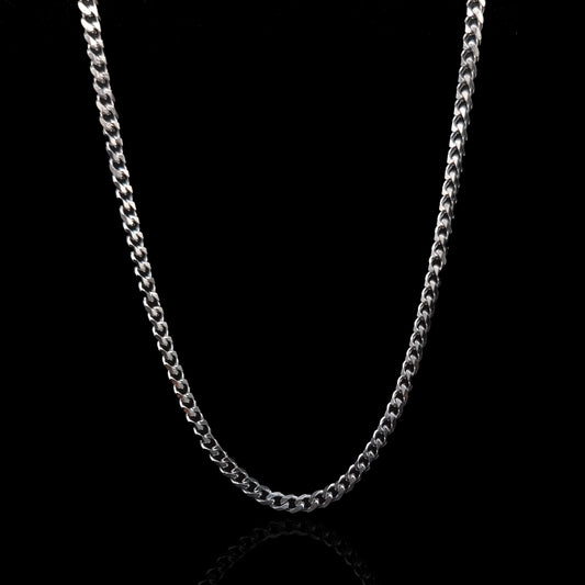 Silver Curb Link Chain 3mm