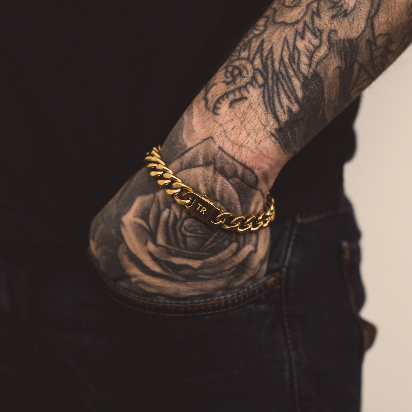 Gold Cuban Link Bracelet 10mm-20cm